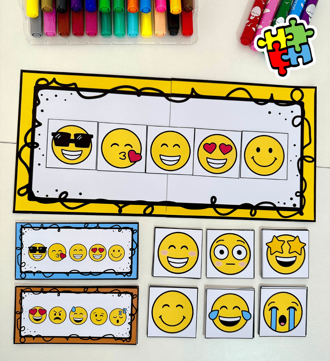 Fichas de emoções: Emojis Divertidos para Educação Especial — capa do material