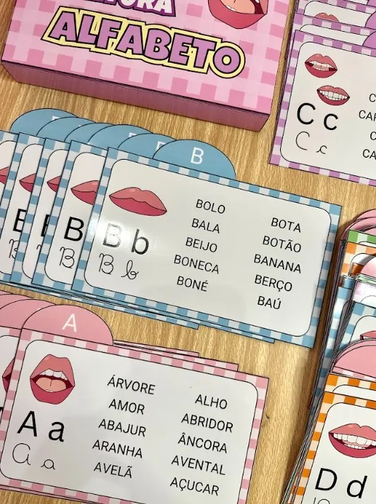 Fichas de Leitura Alfabeto: 109 Fichas para Alfabetização — amostra 3: 109 fichas de leitura com palavras iniciadas por…