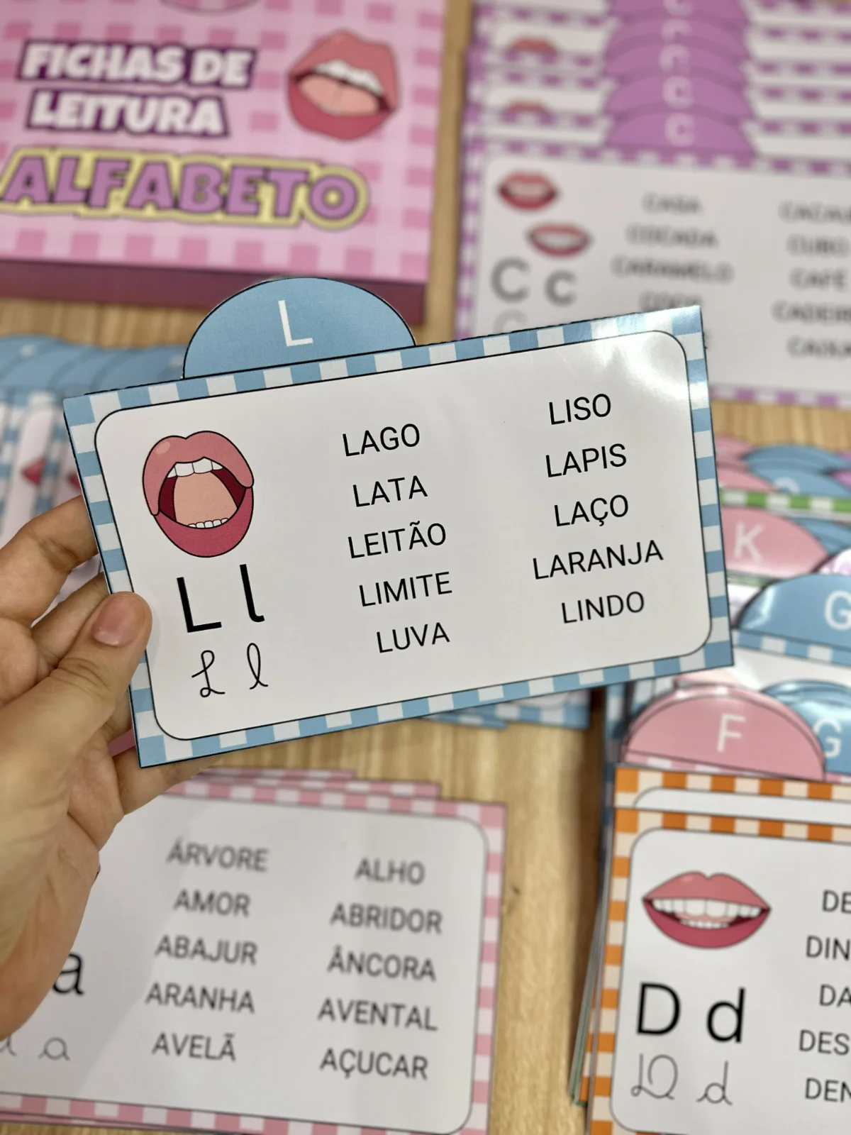 Fichas de Leitura – Alfabeto | Alfabetização — amostra 1: O que vem no material