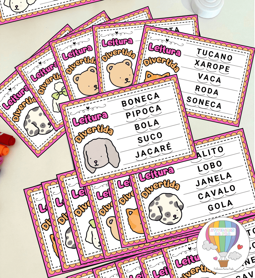 Fichas de leitura Bobbie Goods: palavras com sílabas simples — amostra 1: Fichas de leitura para o início da alfabetização