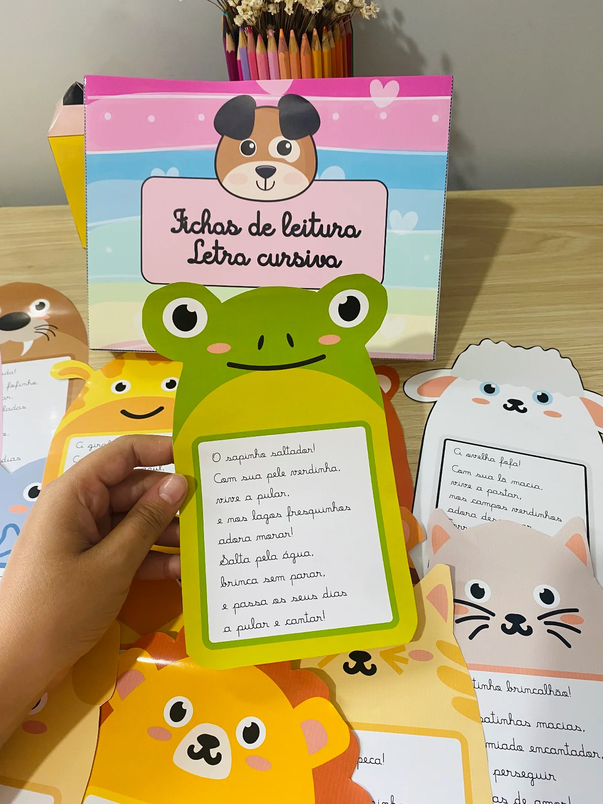 Fichas de leitura - Com Letra Cursiva | Alfabetização — amostra 4: Apresente aos seus alunos um material incrível para…