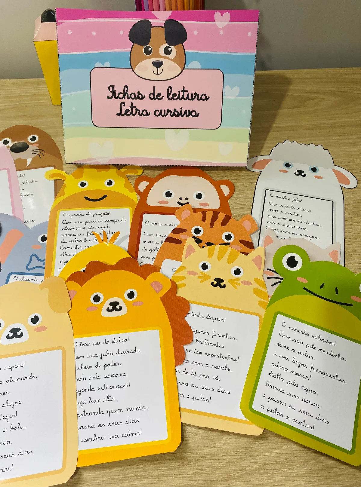 Fichas de leitura - Com Letra Cursiva | Alfabetização — amostra 5: Apresente aos seus alunos um material incrível para…