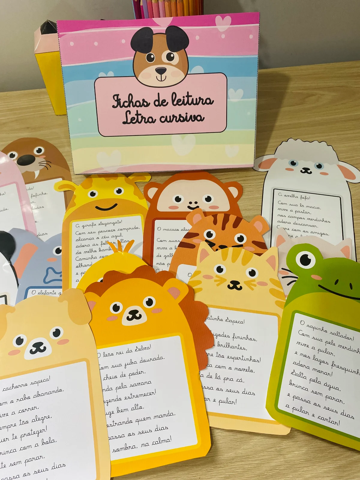 Fichas de leitura - Com Letra Cursiva | Alfabetização — amostra 6: Apresente aos seus alunos um material incrível para…