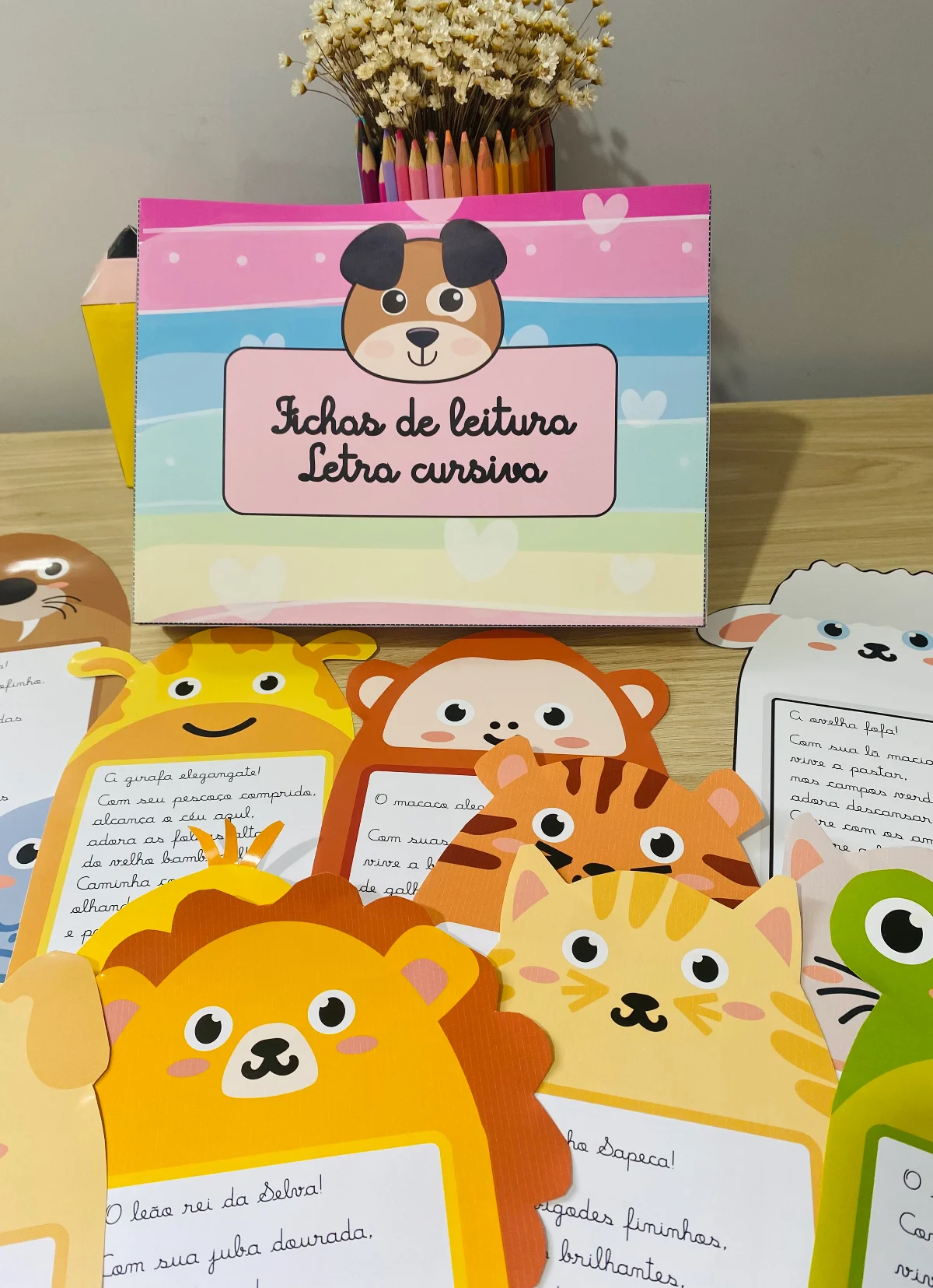 Fichas de leitura - Com Letra Cursiva | Alfabetização — Alfabetização para Educação Infantil: Apresente aos seus alunos um…