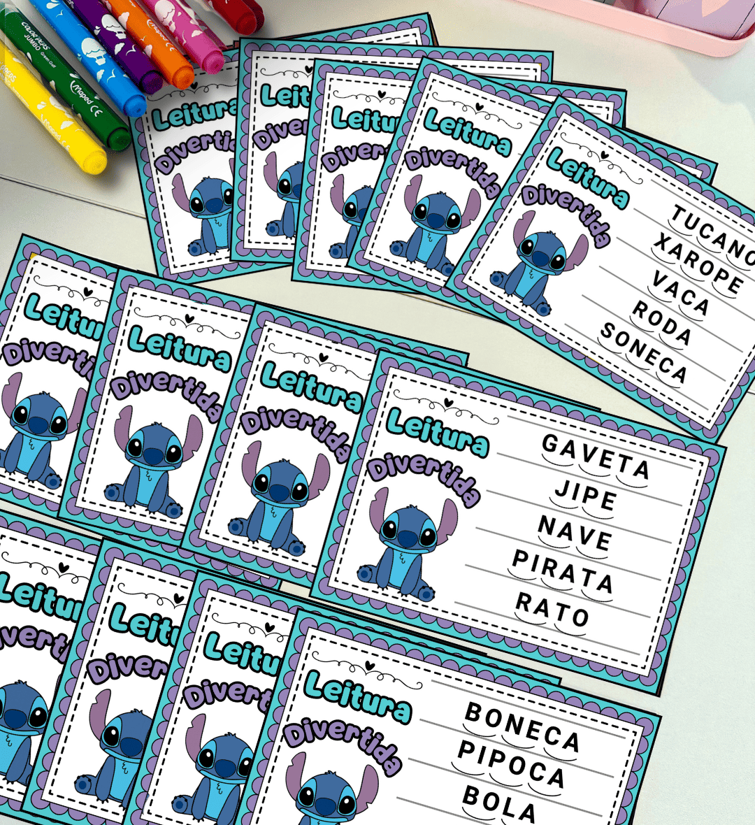 Fichas de leitura com Stitch: palavras de sílabas simples — amostra 4: Para quem é indicado e quais são os objetivos