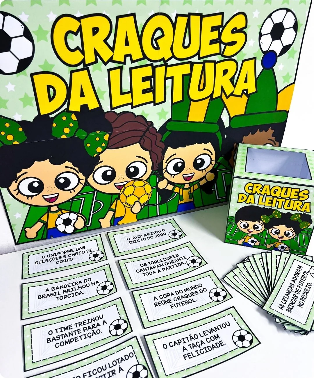 Fichas de leitura de futebol para imprimir – anos iniciais — amostra 1: Da impressão à leitura em sala