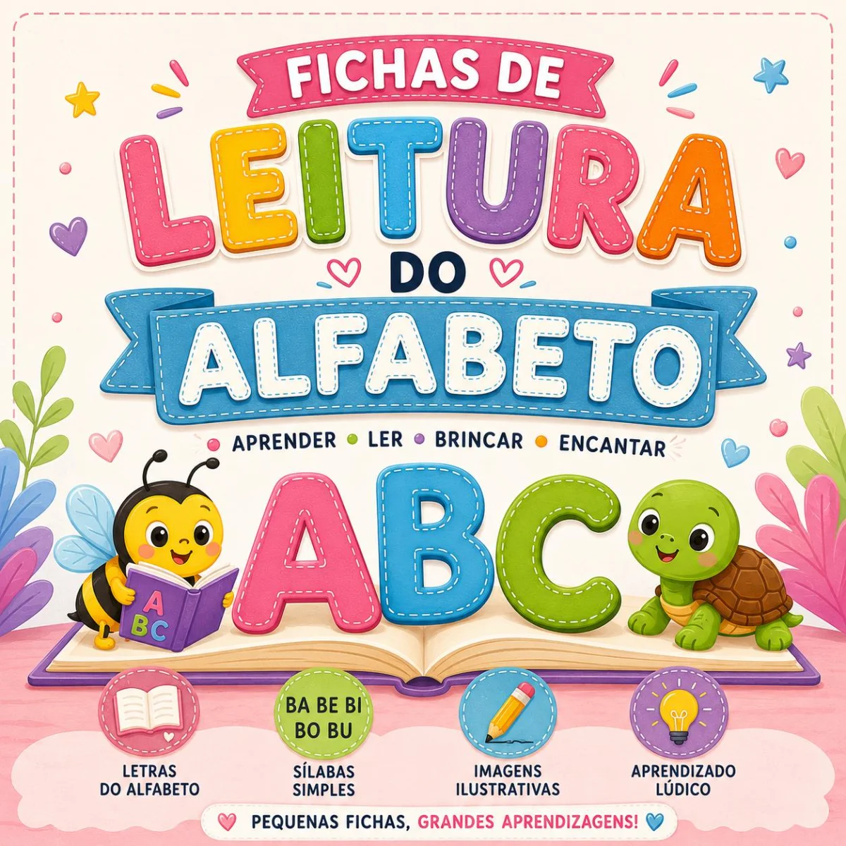 Fichas de Leitura do Alfabeto Ilustradas — capa do material