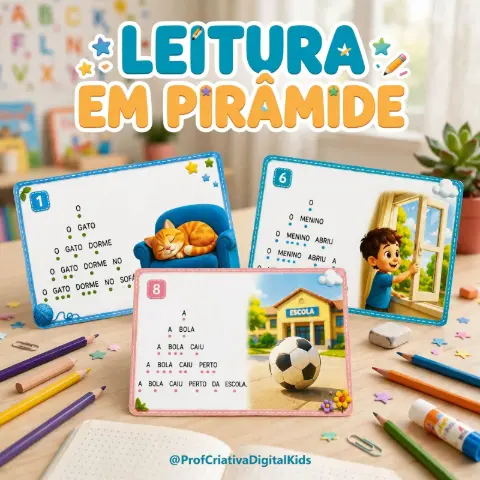 Fichas de Leitura em Pirâmide - Português: Alfabetização — capa do material