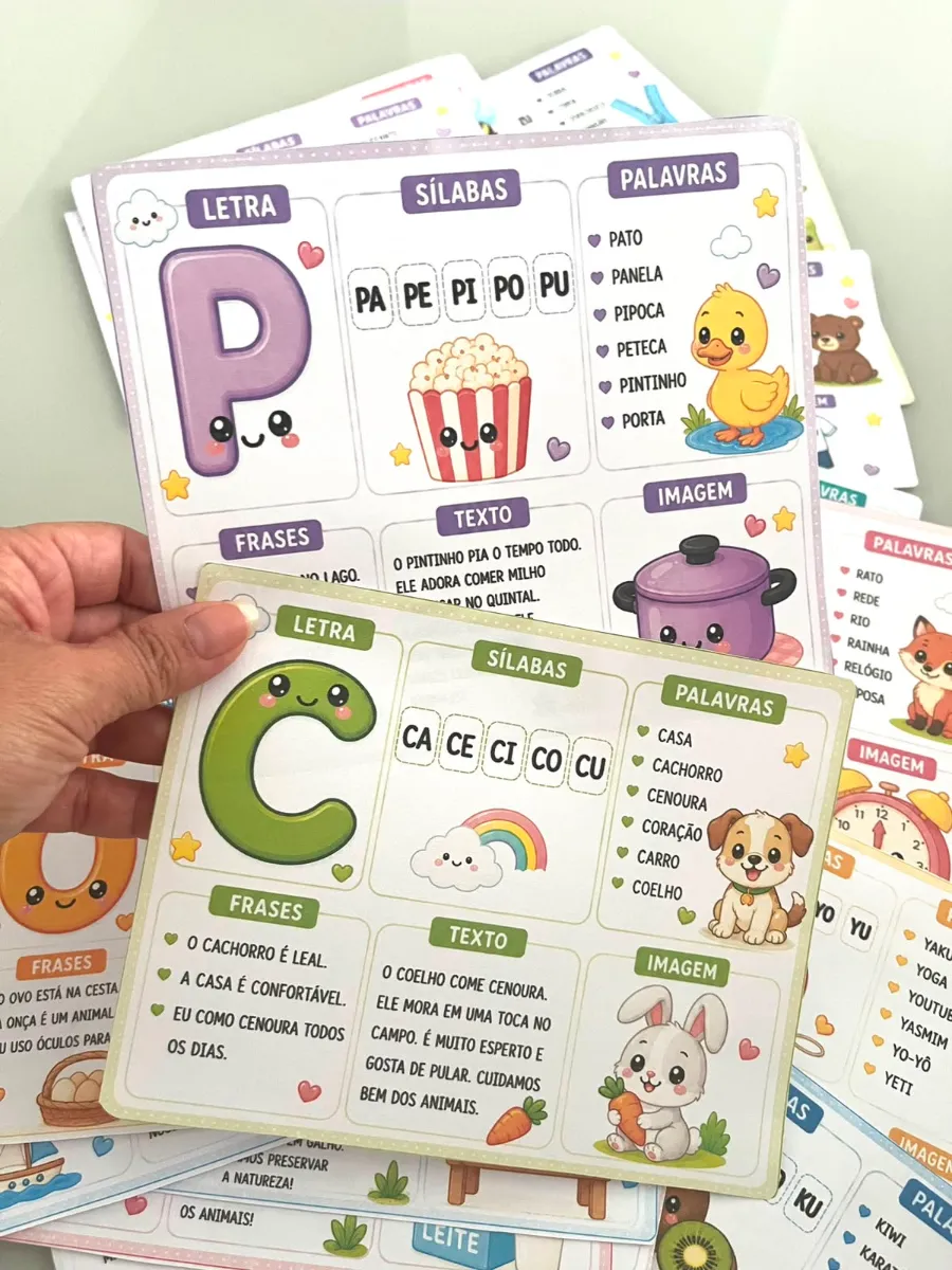 FICHAS DE LEITURA INTERATIVAS - 1° Ano, e reforço escolar. — amostra 1: ✨ APRENDER A LER PODE SER DIVERTIDO! ✨