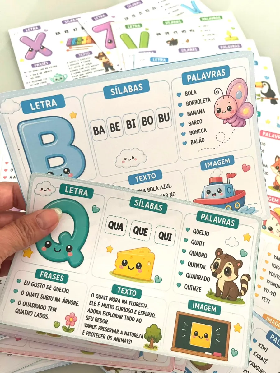 FICHAS DE LEITURA INTERATIVAS - 1° Ano, e reforço escolar. — amostra 2: 📝 FICHAS DE LEITURA INTERATIVAS! 💖📚