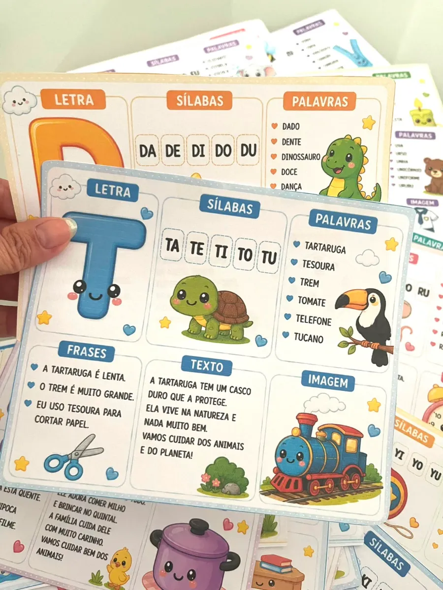 FICHAS DE LEITURA INTERATIVAS - 1° Ano, e reforço escolar. — amostra 3: 📥 MATERIAL EM PDF
