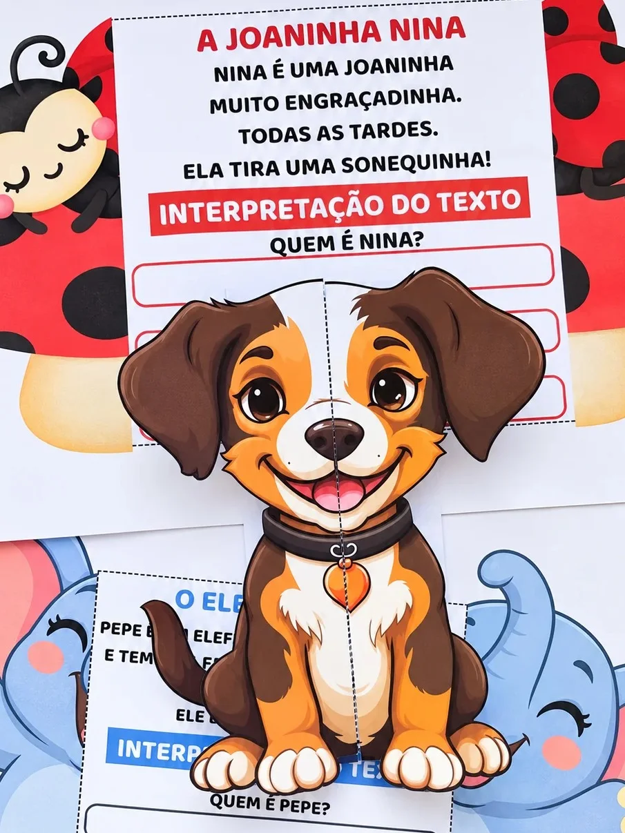 Fichas de Leitura Interativas - Alfabetização e Ensino Fundamental — amostra 1: Torne o momento da leitura mais divertido e…