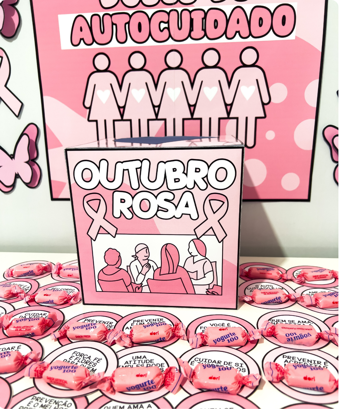 Fichas de Outubro Rosa para imprimir — amostra 3: O que está incluído no PDF