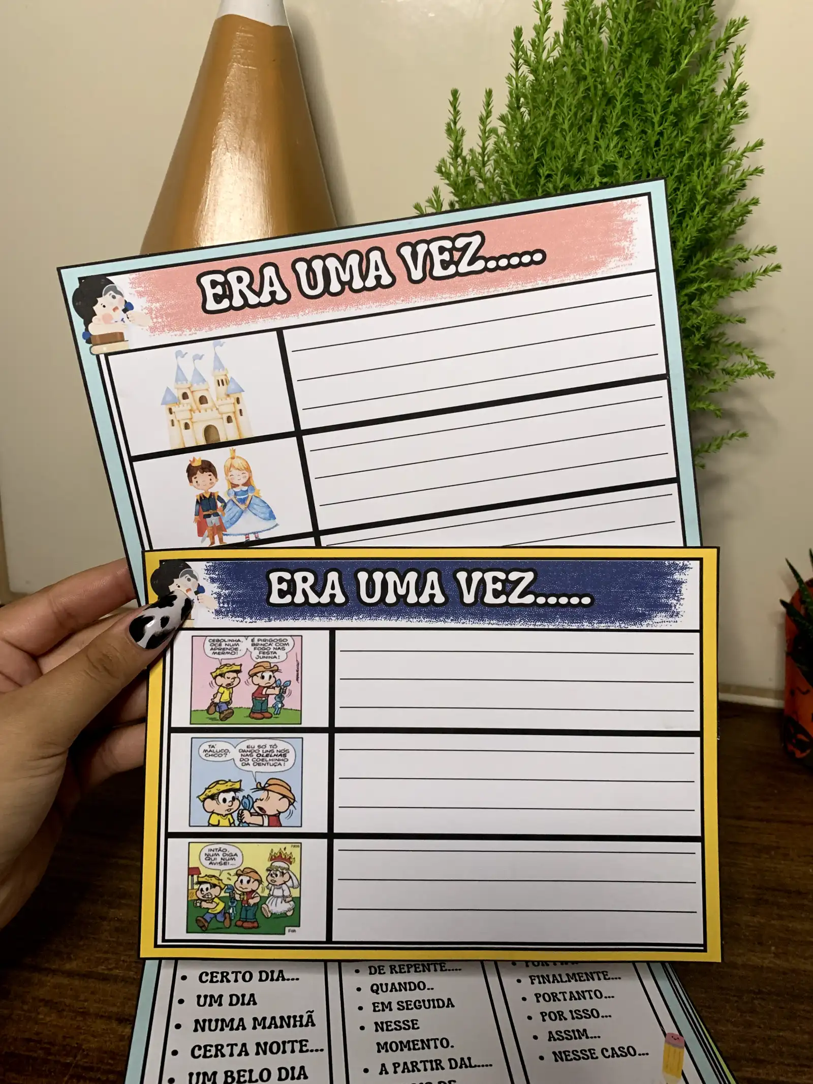 FICHAS DE PRODUÇÃO DE TEXTO - ALFABETIZAÇÃO INICIAL — amostra 2: Com as Fichas de Produção de Texto , os alunos observam as…