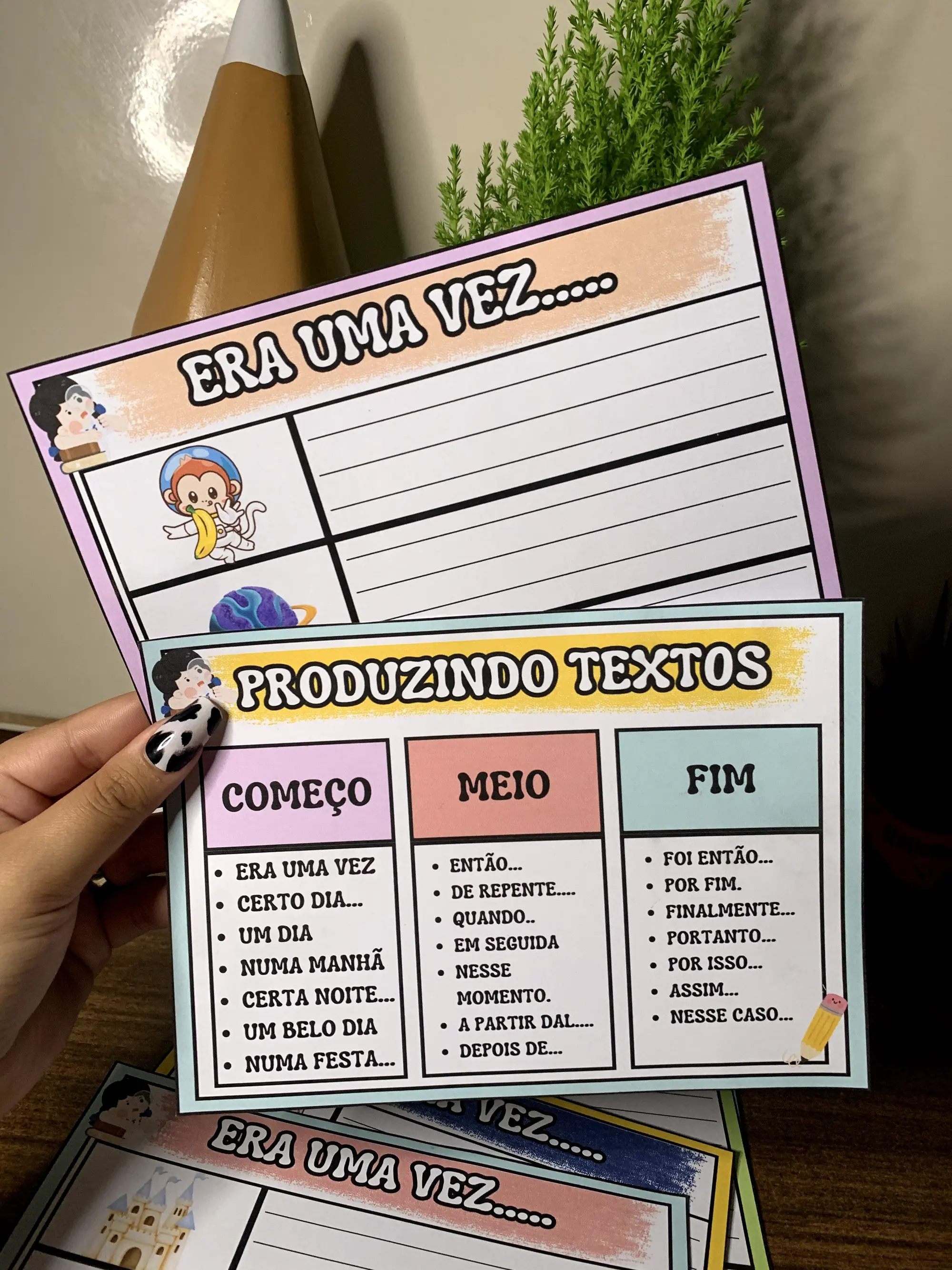 Fichas de Produção de Texto – Atividades Prontas — Alfabetização para Educação Infantil: Fichas de produção de texto…