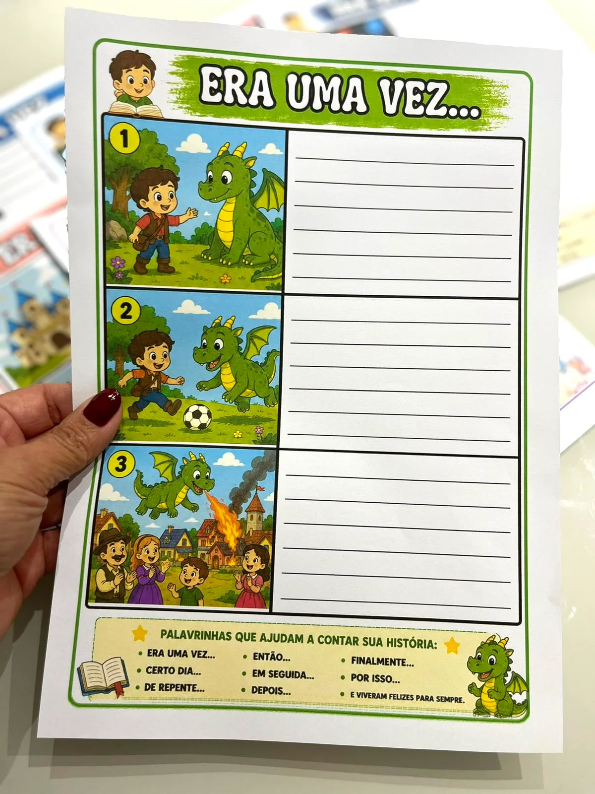 Fichas de produção de texto – Material Pedagógico — capa do material