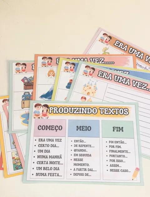 Fichas de produção de texto — capa do material