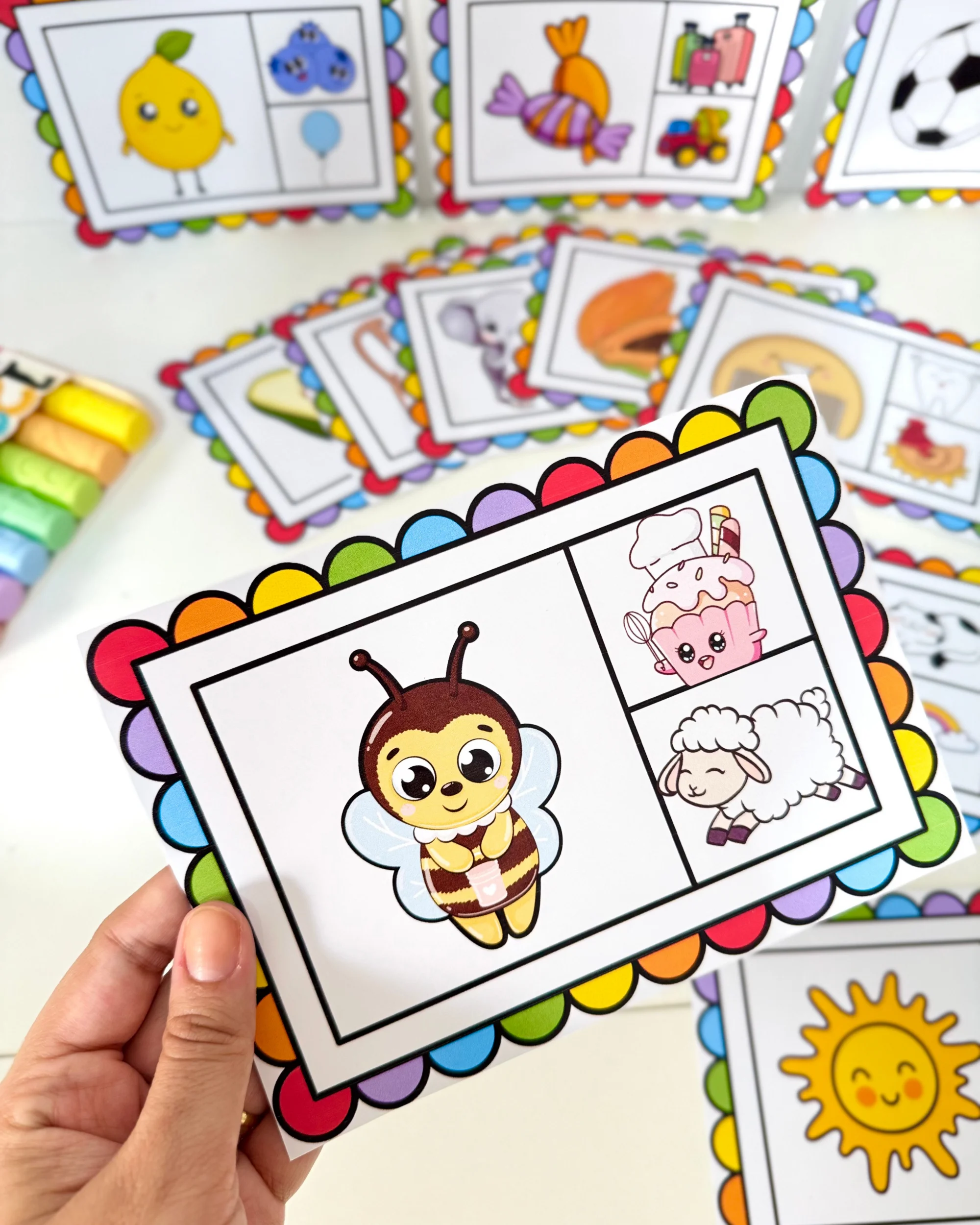 Fichas de Rimas para Educação Infantil e Anos Iniciais — amostra 3: Fichas para trabalhar rimas com crianças da Educação…