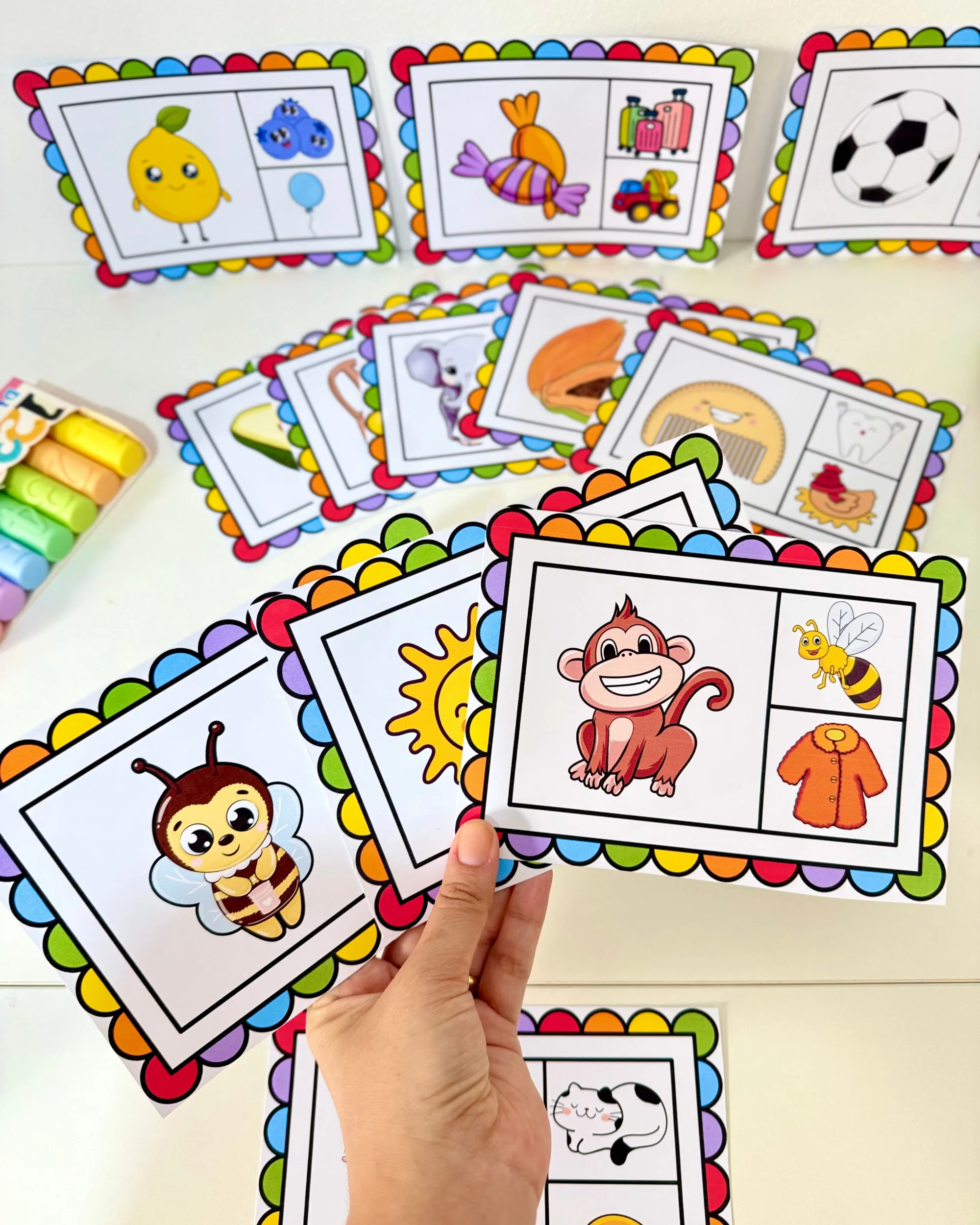 Fichas de Rimas para Educação Infantil e Anos Iniciais — amostra 5: Fichas para trabalhar rimas com crianças da Educação…
