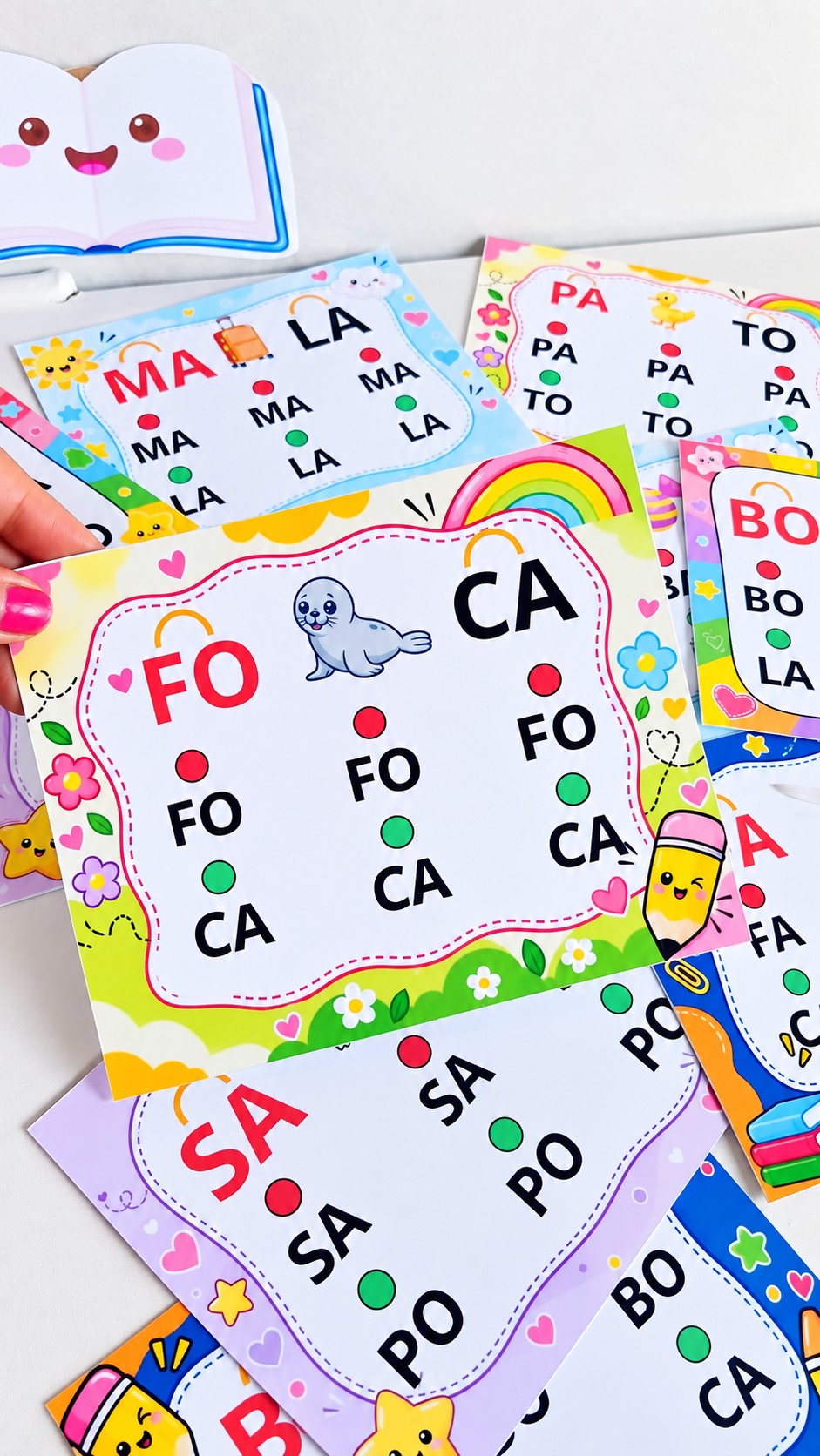 Fichas de Sílabas para Alfabetização Anos Iniciais — amostra 2: Aprenda sílabas de maneira visual e divertida