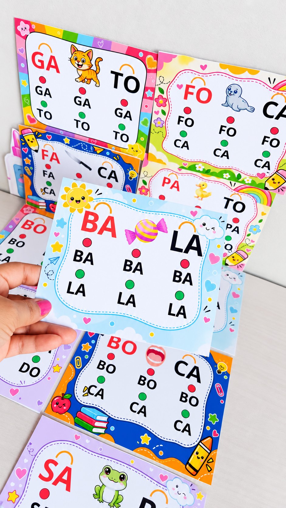 Fichas de Sílabas para Alfabetização Anos Iniciais — amostra 4: Aprenda sílabas de maneira visual e divertida