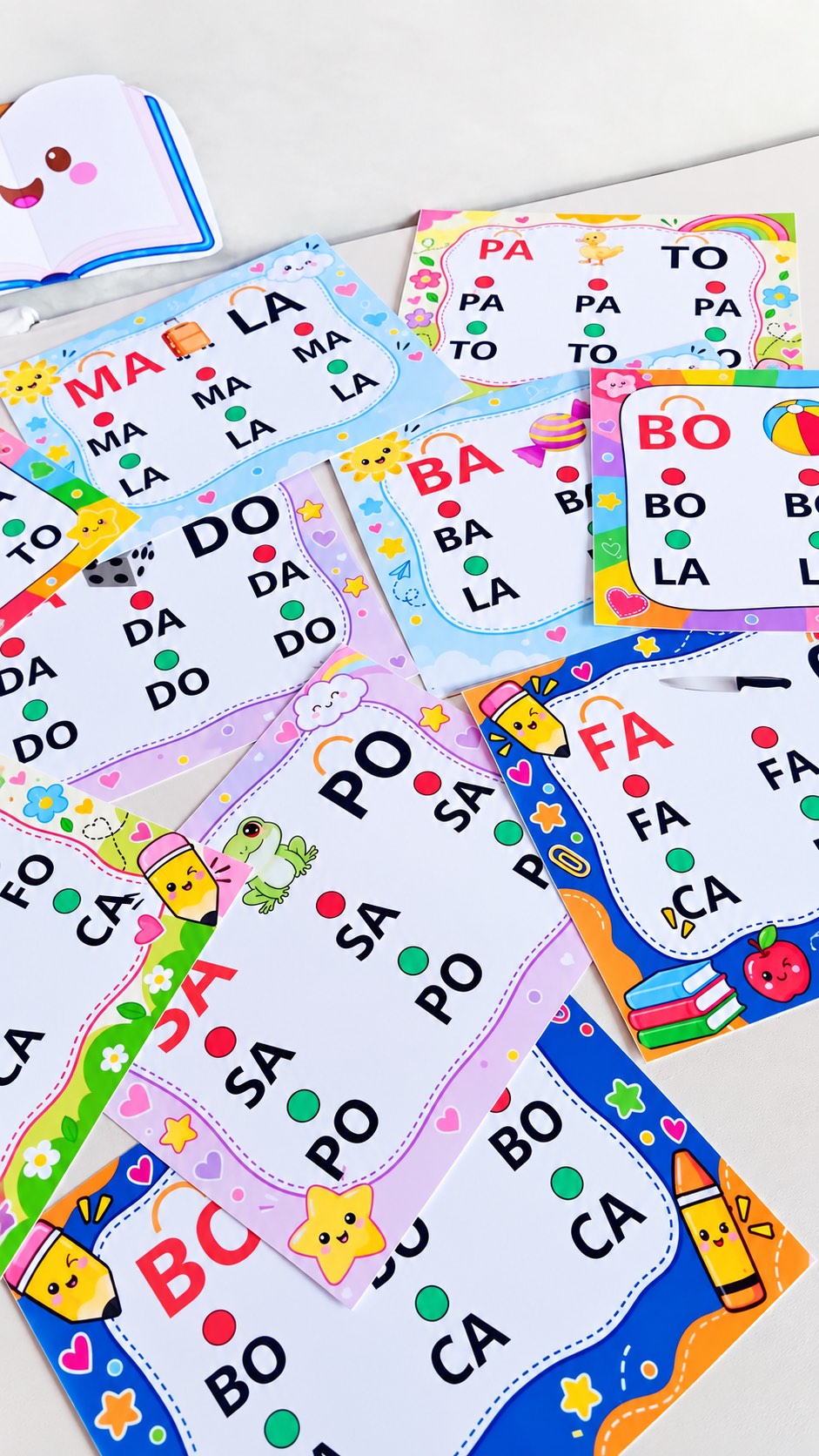 Fichas de Sílabas para Alfabetização Anos Iniciais — amostra 5: Aprenda sílabas de maneira visual e divertida