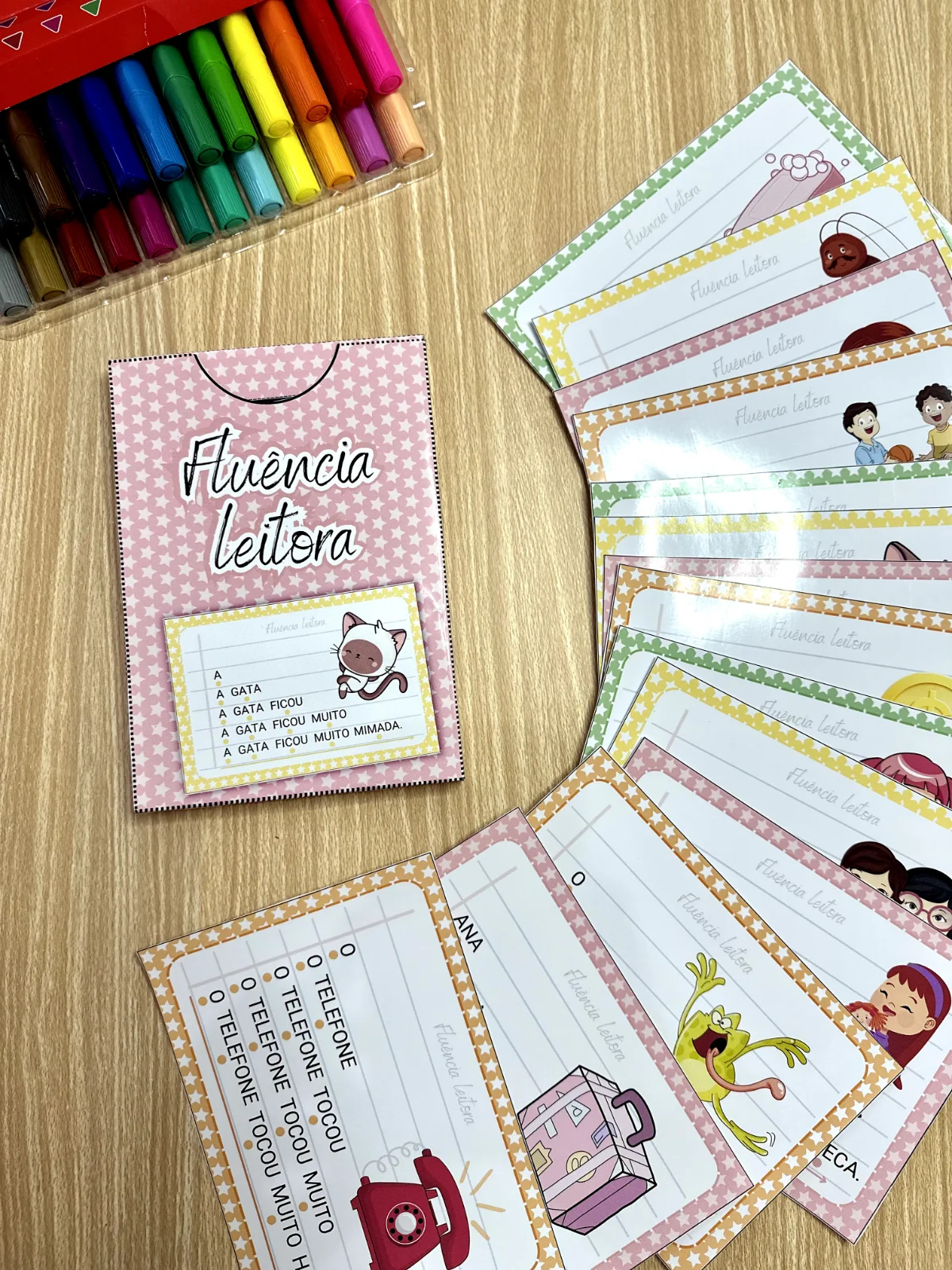 Fichas Fluência Leitora — amostra 2: Material com 14 fichas de leitura progressiva para desenvolver a fluência leitora de…