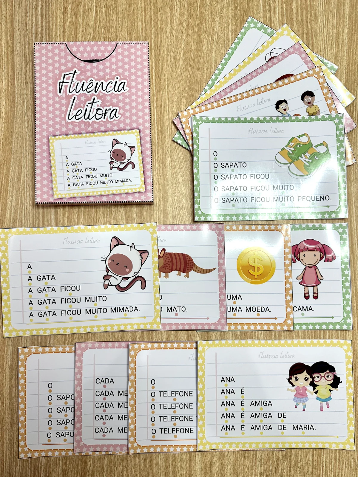Fichas Fluência Leitora — amostra 6: Material com 14 fichas de leitura progressiva para desenvolver a fluência leitora de…