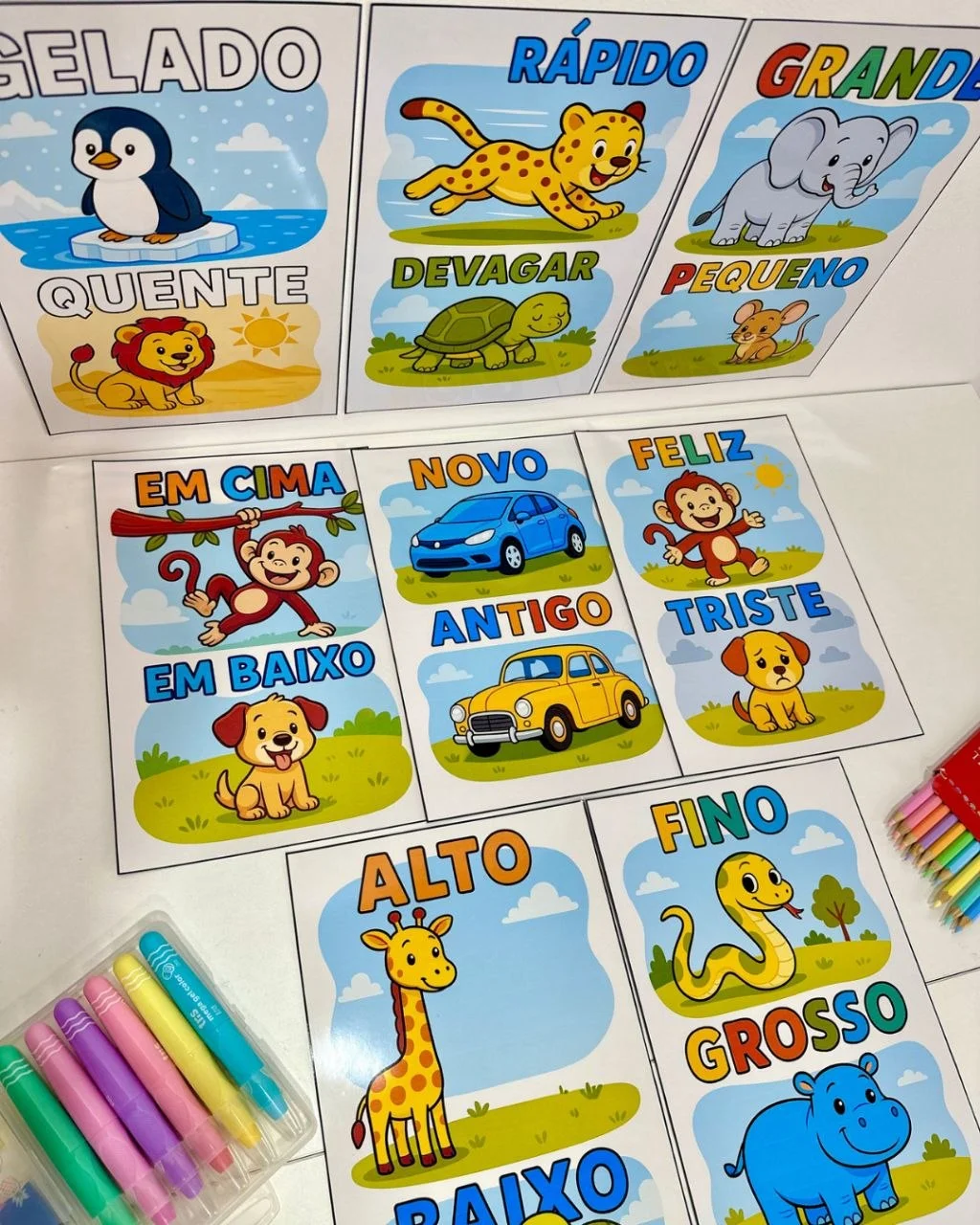 Fichas Ilustradas de Conceitos para Educação Infantil — amostra 6: As Fichas Ilustradas para Trabalhar Conceitos na…