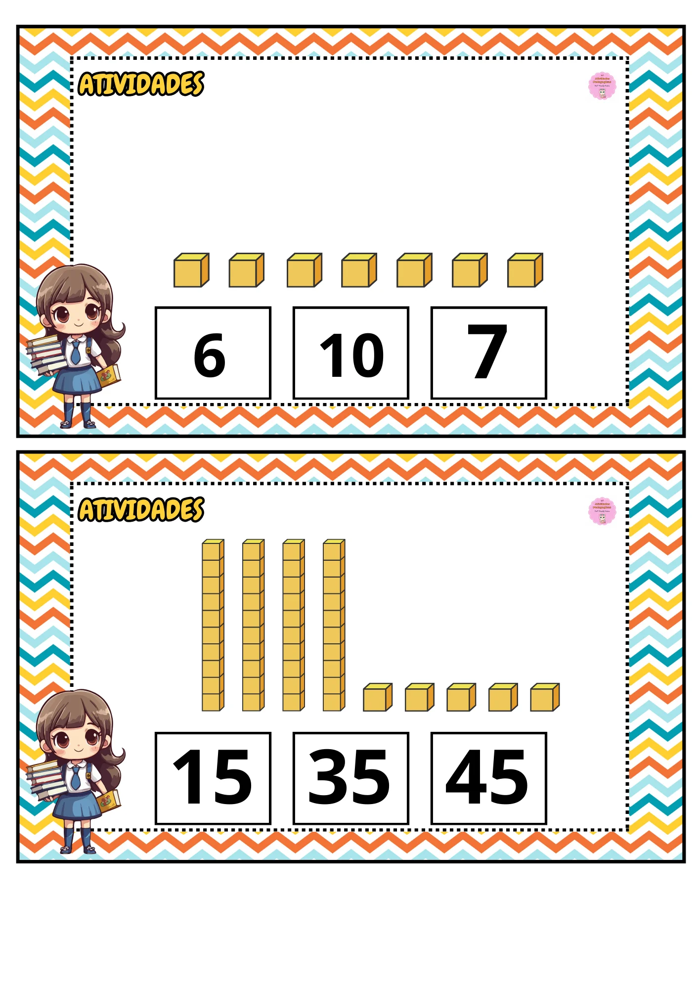 📊Fichas Material Dourado - MATEMÁTICA ALFABETIZAÇÃO INICIAL — amostra 3: 💡 Perfeito para aulas dinâmicas e resultados…