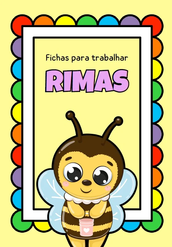 FICHAS PARA TRABALHAR RIMA - CONSCIÊNCIA FONOLÓGICA ALFABETIZAÇÃO — capa do material
