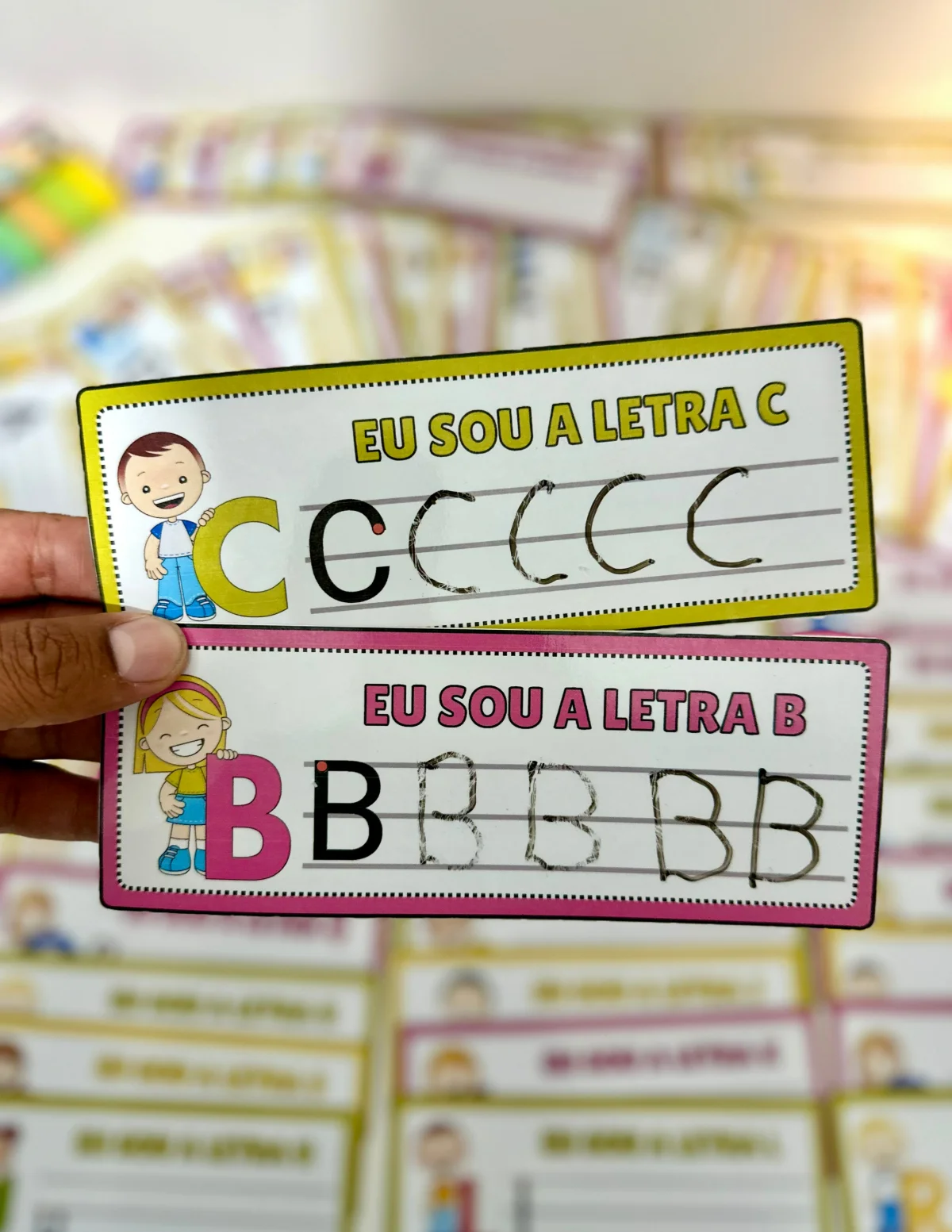 Fichas para treino do Traçado das letras — amostra 2: Fichas para treino do Traçado das letras do Alfabeto, para ser…