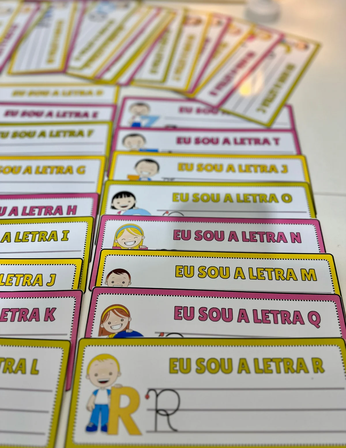 Fichas para treino do Traçado das letras — amostra 4: Fichas para treino do Traçado das letras do Alfabeto, para ser…