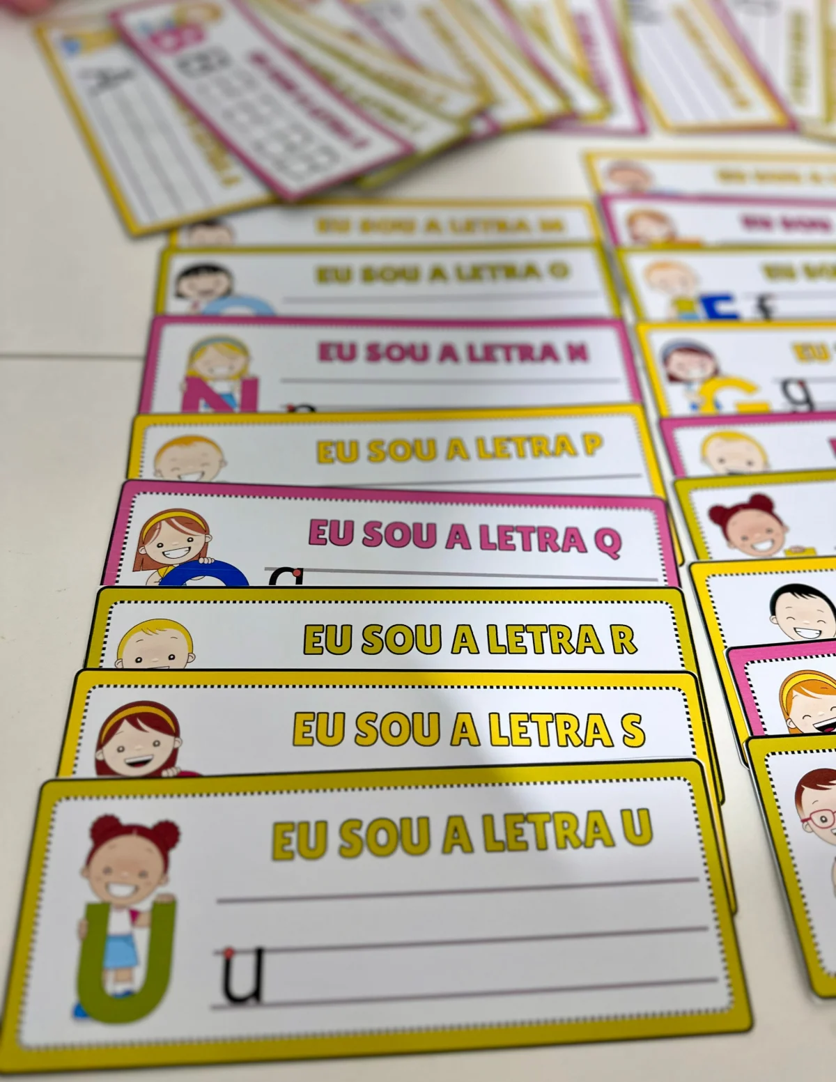 Fichas para treino do Traçado das letras — capa do material