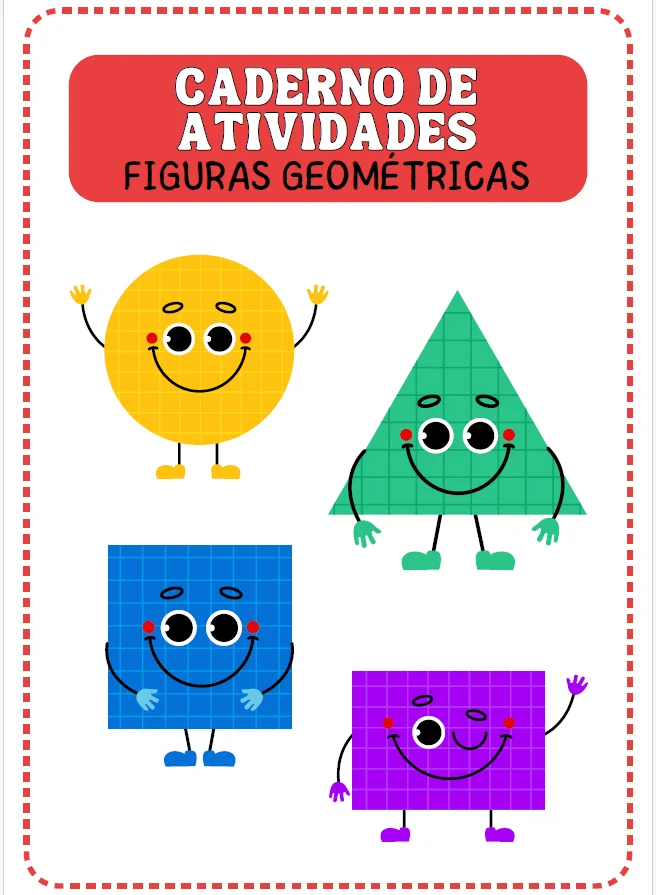 FIGURAS GEOMÉTRICAS ATIVIDADE LÚDICA ALFABETIZAÇÃO MATEMÁTICA — amostra 1: O Caderno de Atividades – Figuras Geométricas…