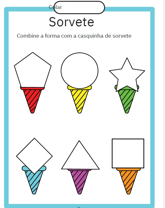 FIGURAS GEOMÉTRICAS ATIVIDADE LÚDICA ALFABETIZAÇÃO MATEMÁTICA — amostra 4: O Caderno de Atividades – Figuras Geométricas…
