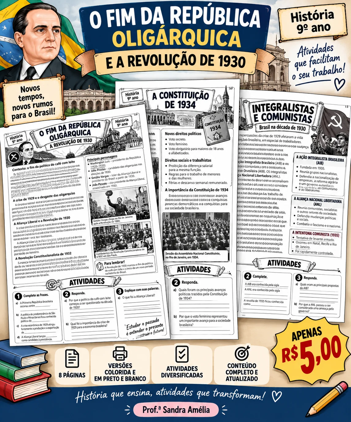 Fim da República oligárquica - Revolução de 30 — capa do material