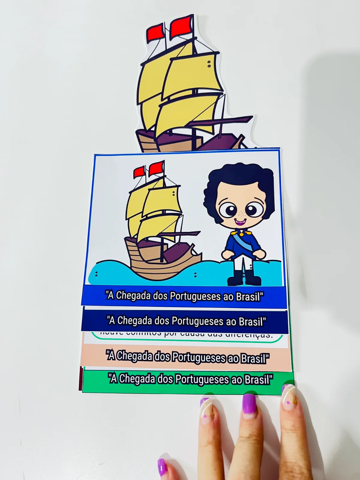 Flipbook: A Chegada dos Portugueses ao Brasil — amostra 1: Que tal ensinar história de forma lúdica, visual e envolvente