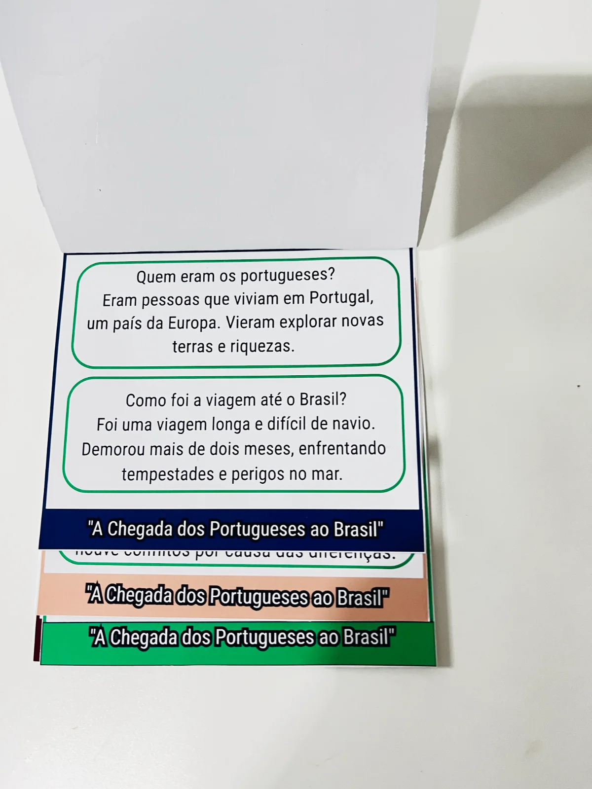 Flipbook: A Chegada dos Portugueses ao Brasil — amostra 2: Que tal ensinar história de forma lúdica, visual e envolvente