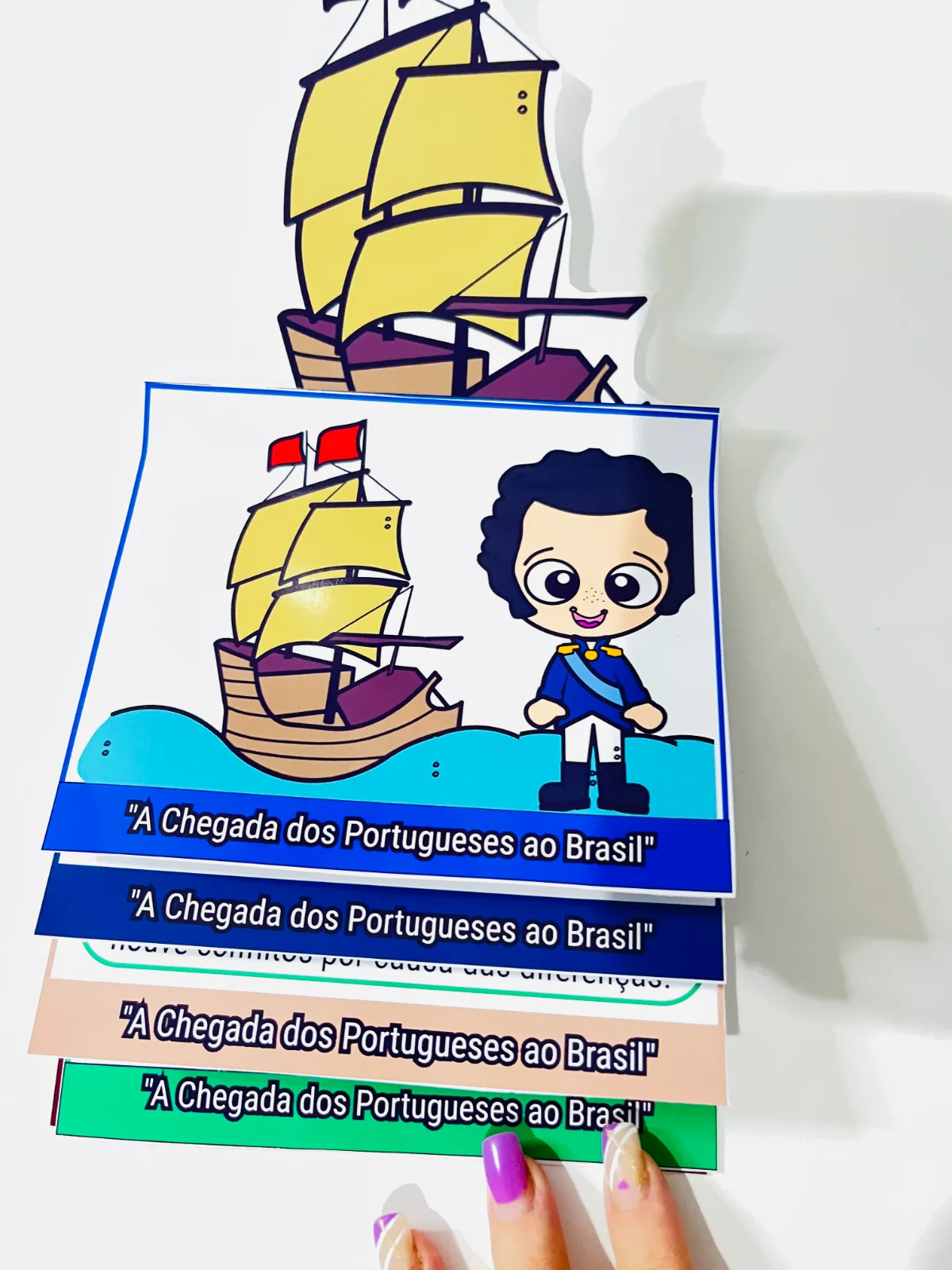 Flipbook: A Chegada dos Portugueses ao Brasil — Português para Todas as séries: Que tal ensinar história de forma lúdica,…