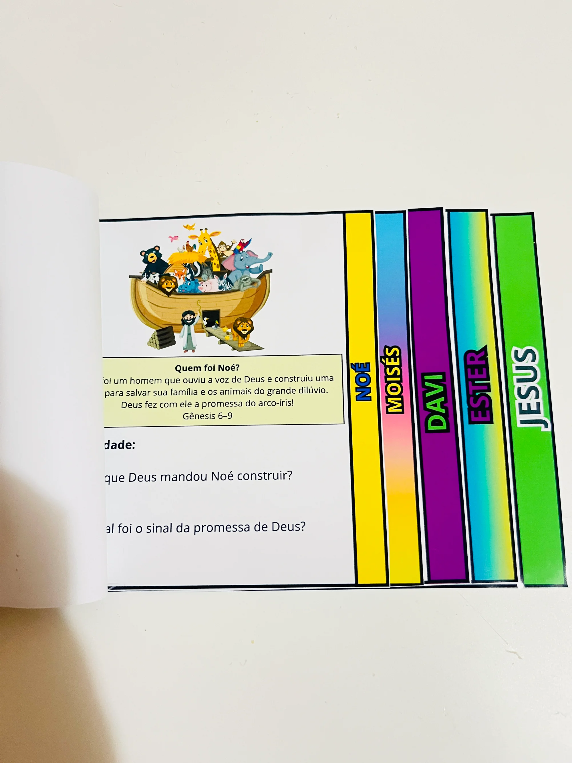 Flipbook Bíblico: Heróis da Bíblia/Material Lúdico — amostra 2: Leve a Palavra de Deus de forma lúdica e interativa para as…