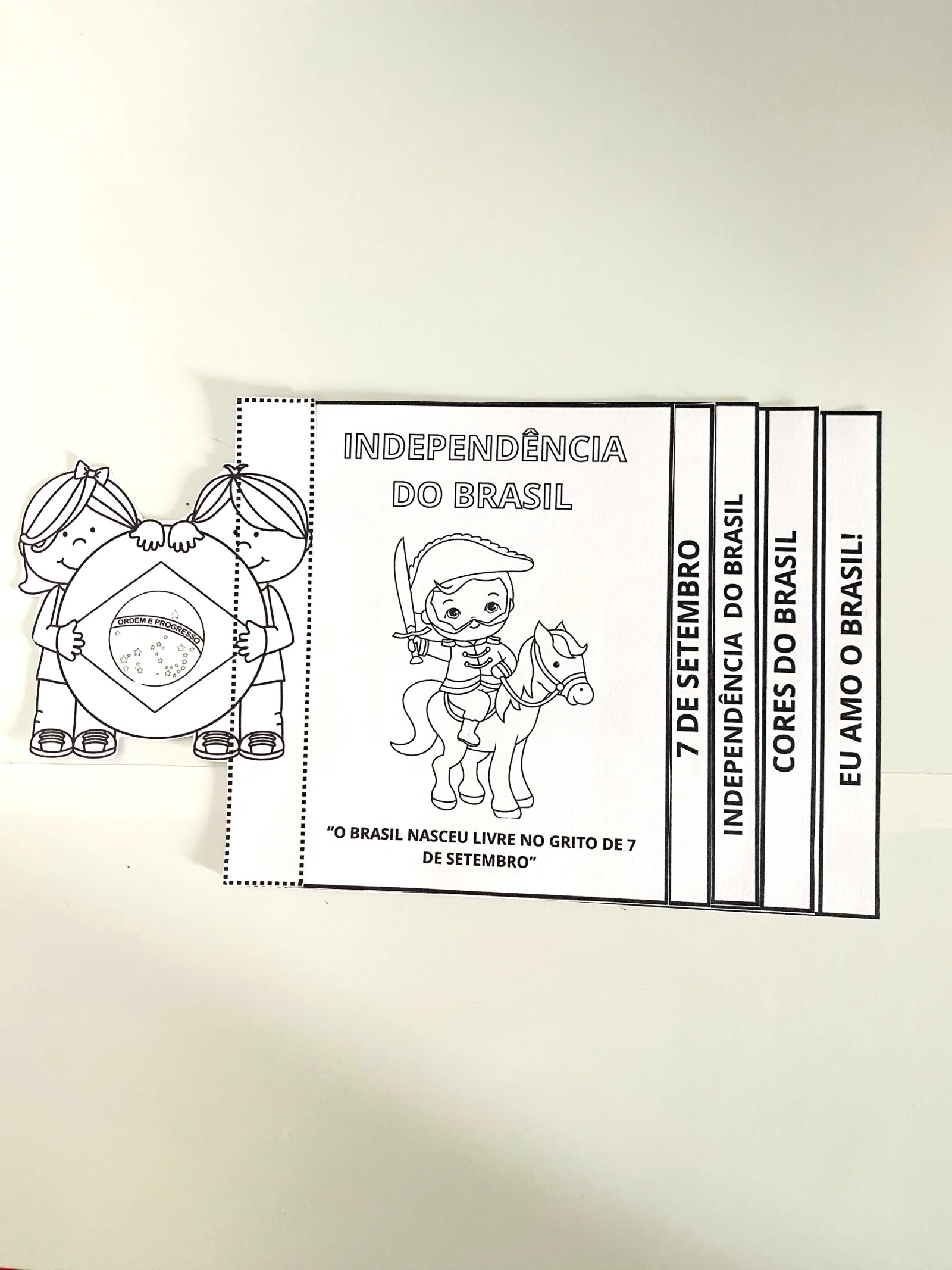 Flipbook da Independência do Brasil – Material Pedagógico — amostra 1: O que vem no material