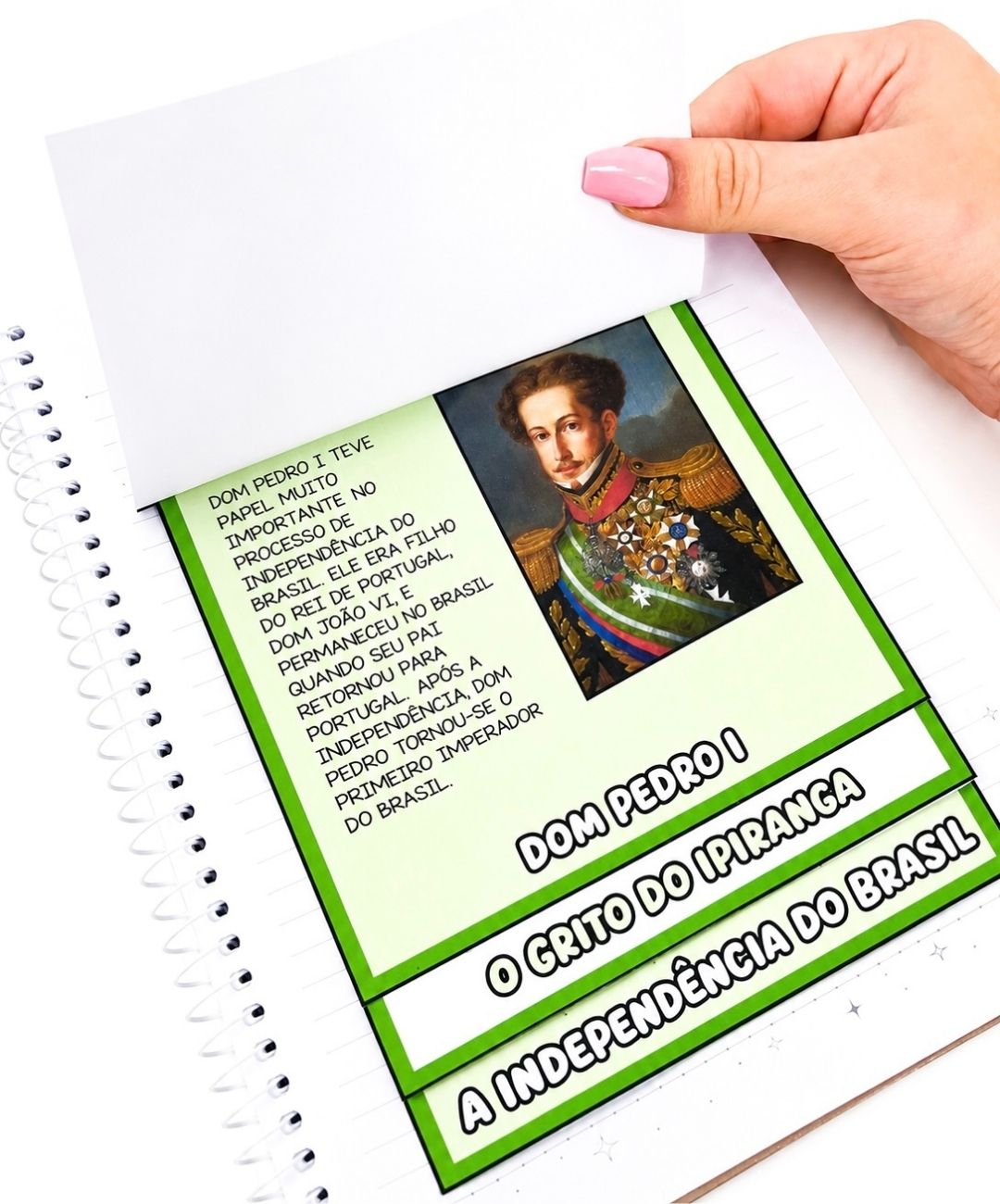 Flipbook de 7 de Setembro para imprimir – Infantil e Anos Iniciais — amostra 2: O que você recebe no PDF