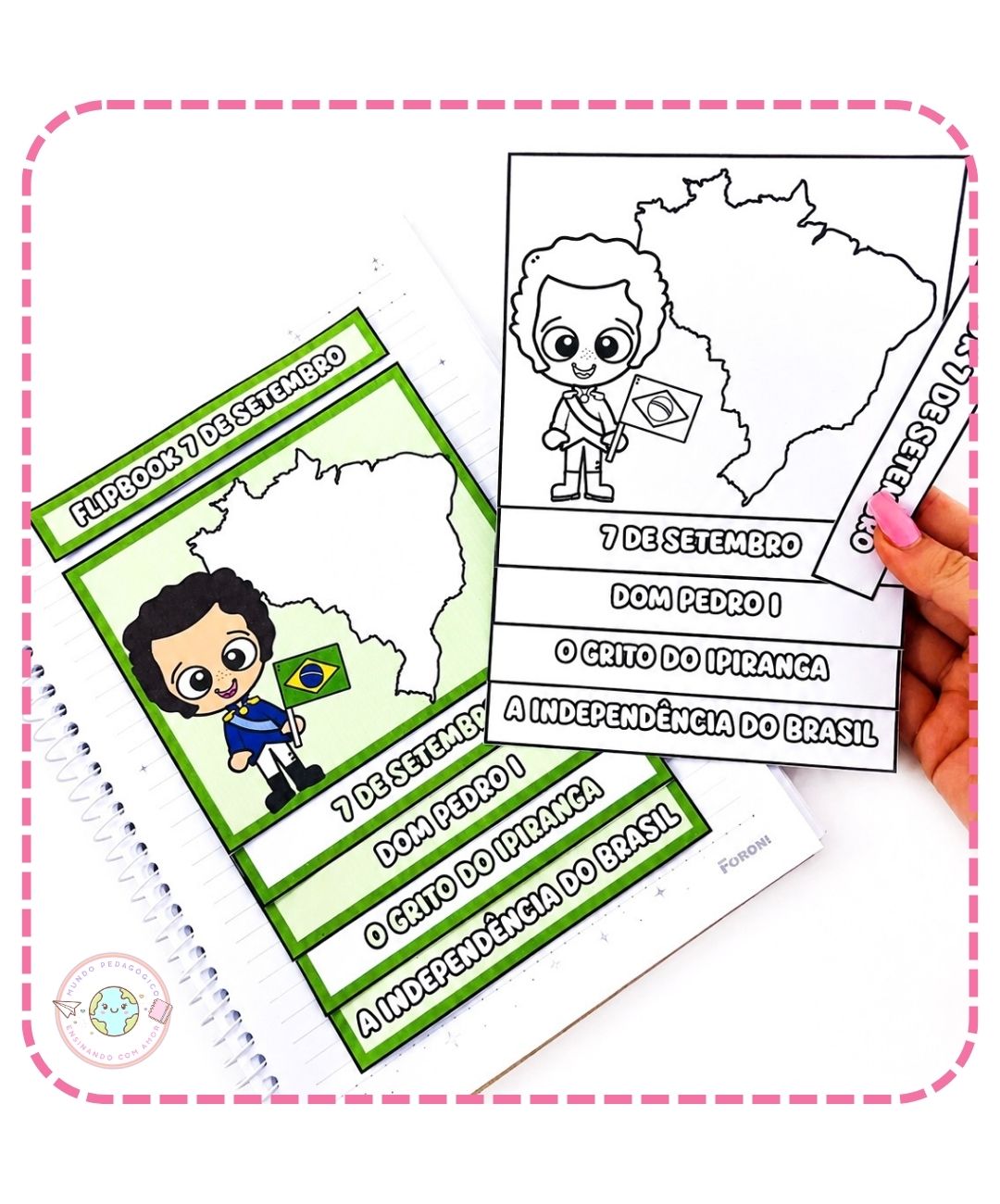 Flipbook de 7 de Setembro para imprimir – Infantil e Anos Iniciais — Português para Educação Infantil: Leve o tema da…