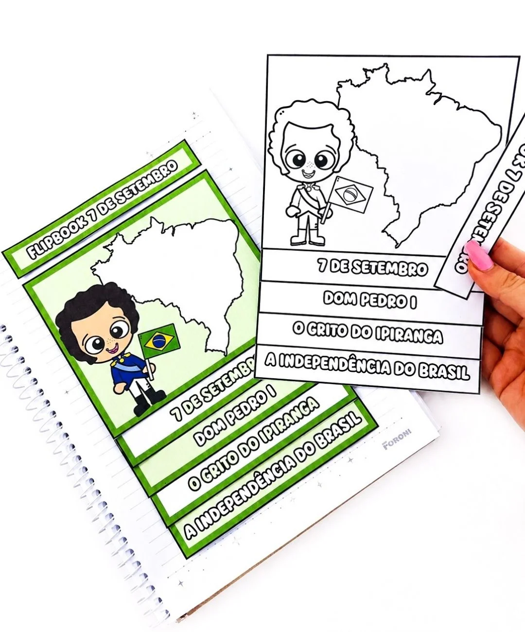 Flipbook de Independência para imprimir — capa do material