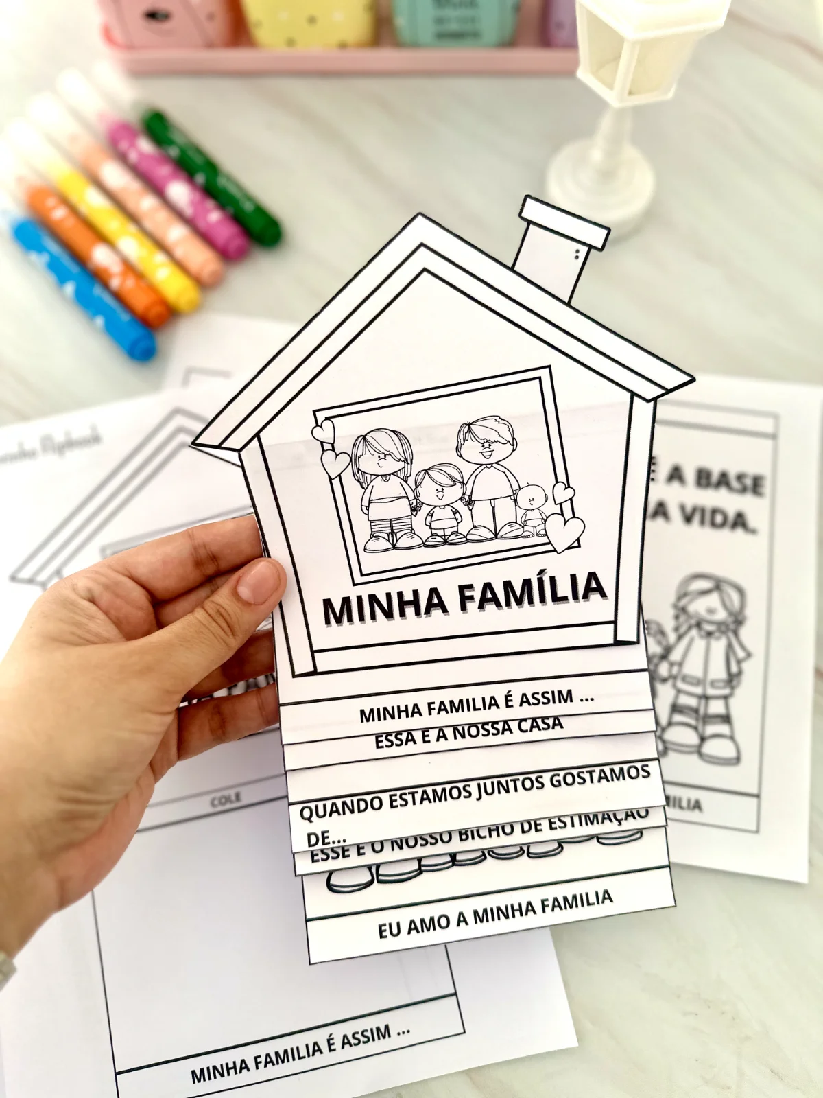 Flipbook dia da Família – PDF para Imprimir | Educação Infantil — amostra 1: O que vem no material