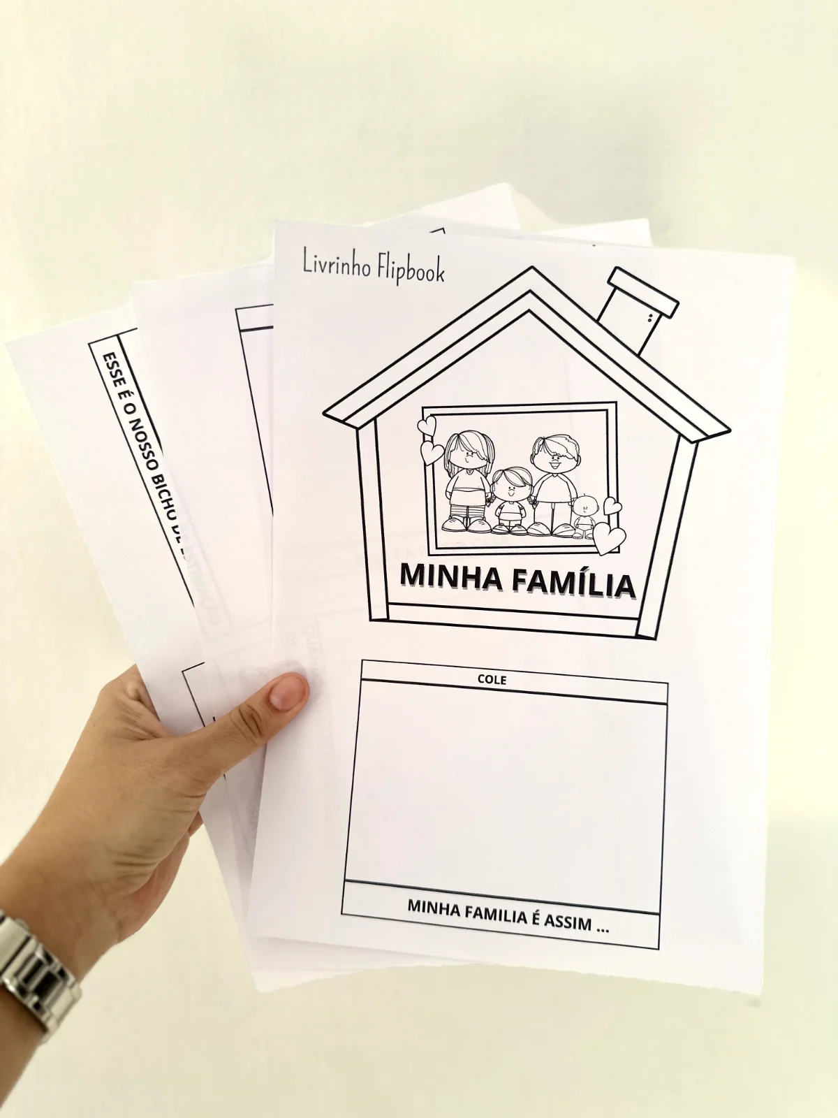 Flipbook dia da Família – PDF para Imprimir | Educação Infantil — amostra 6: Arquivo Flipbook Minha Família, para trabalhar…