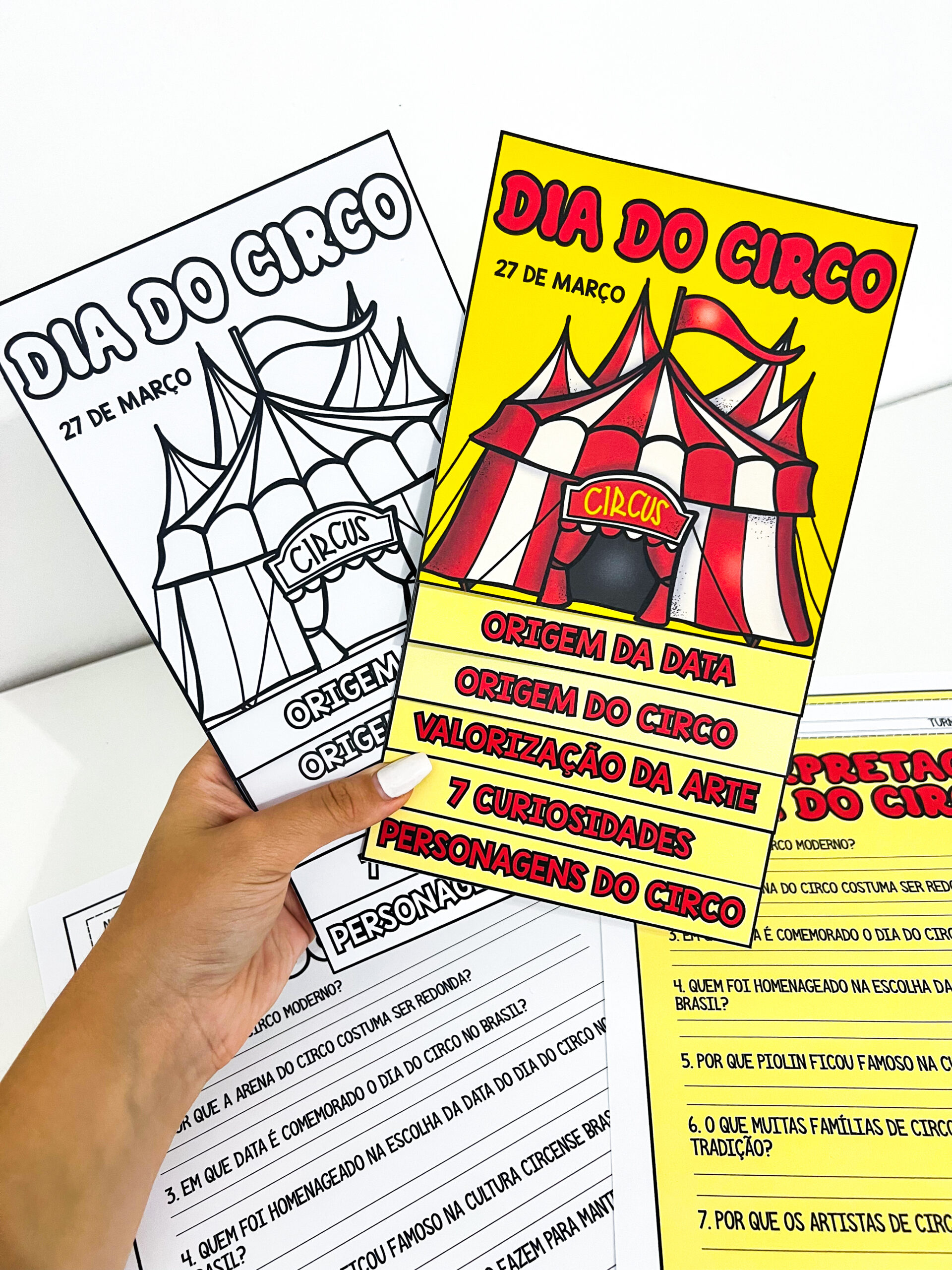 Flipbook: dia do circo + intepretação de texto – PDF para Imprimir — amostra 2: Formato e entrega