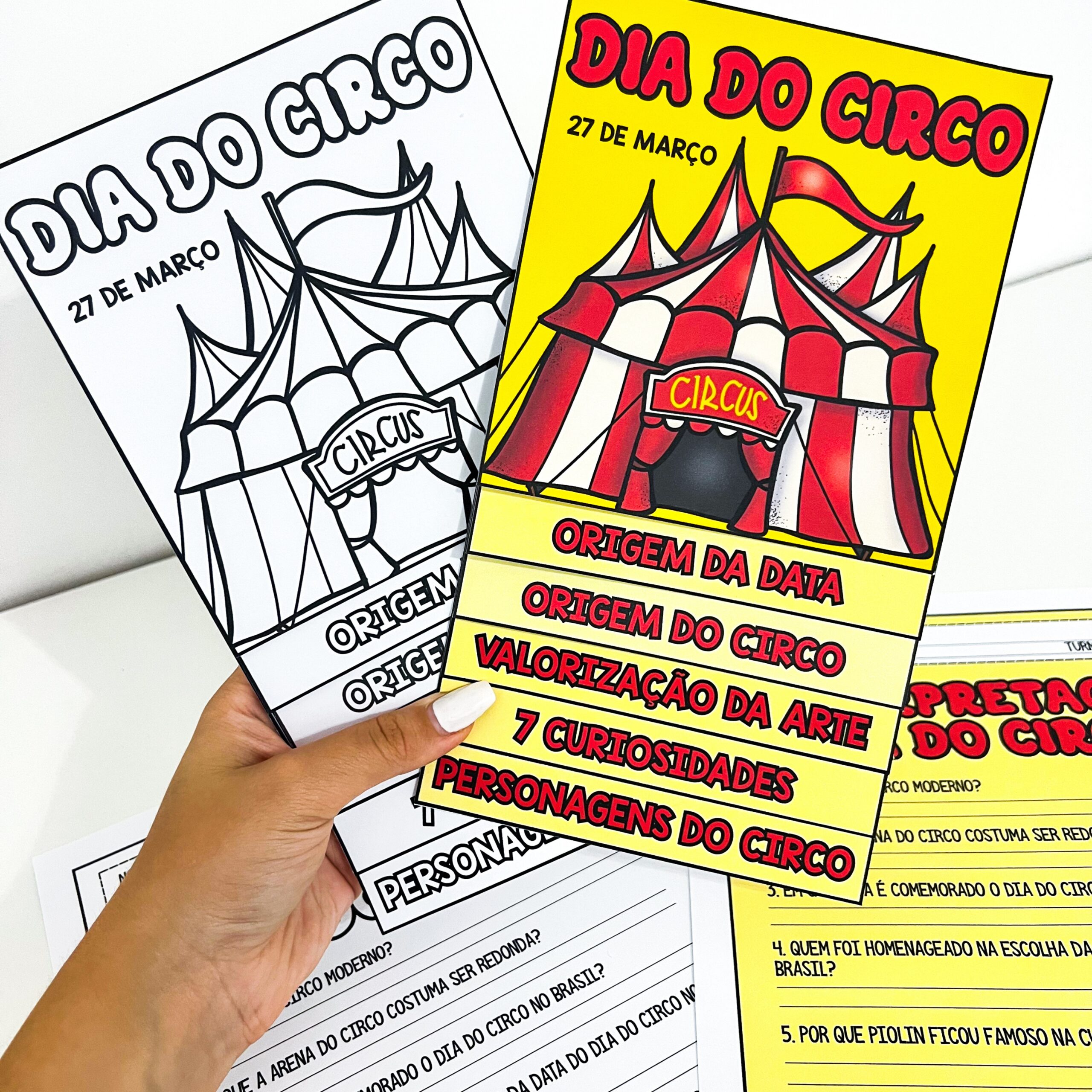 Flipbook: dia do circo + intepretação de texto – PDF para Imprimir — Português para Todas as séries: Recurso pedagógico…