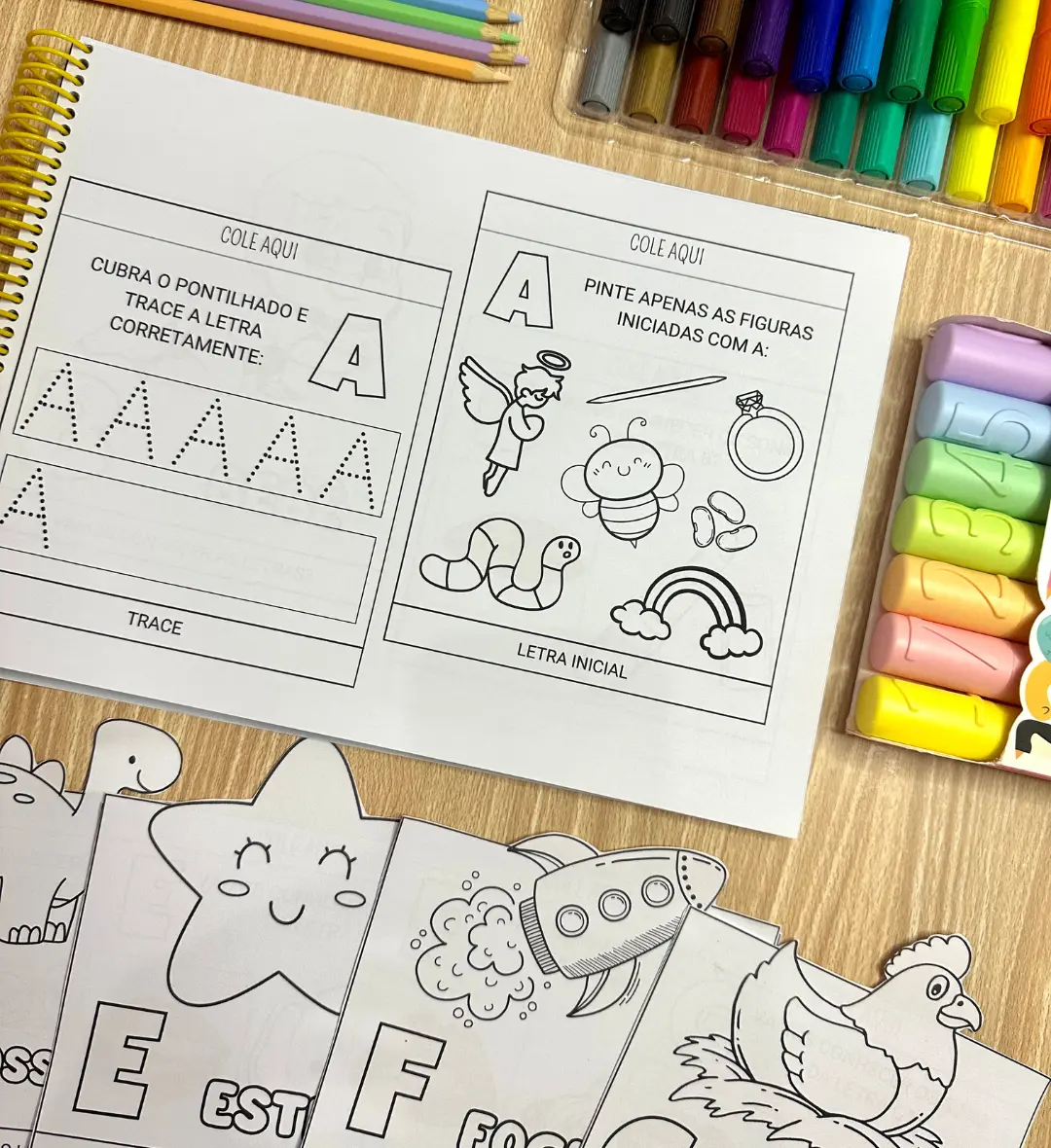 Flipbook do Alfabeto: 52 Páginas para Colorir e Aprender — amostra 4: Para quem é indicado
